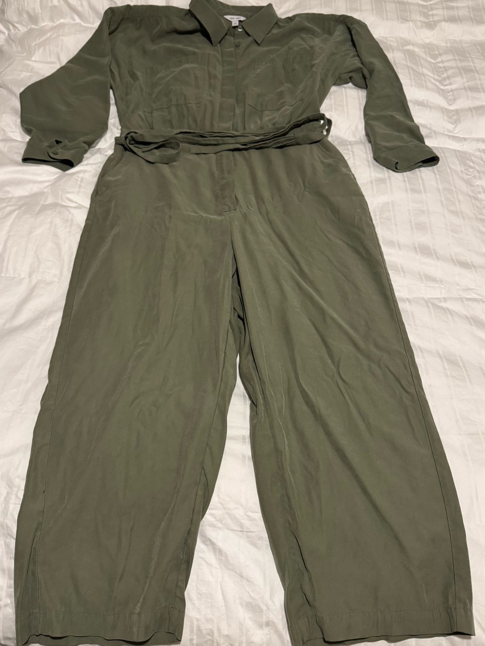Nine West Olive Green Utility Jumpsuit XXL